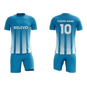 ชุดเสื้อฟุตบอลแบบใหม่รุ่นนักเตะ พิมพ์ลาย โพลีเอสเตอร์ 100% ระบายอากาศ แห้งเร็ว กางเกงฟุตบอลสั่งทำได้ ราคาประหยัด - Product Image 1