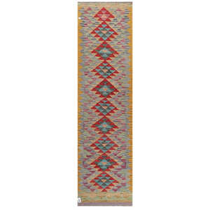 Tapis de couloir Maimana Afghanistan Kilim 293 x 80 cm - Product Image 1