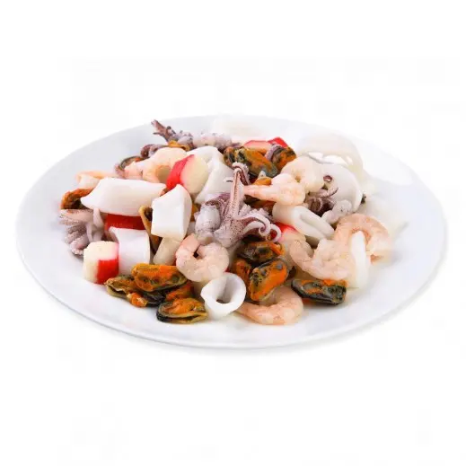 Frozen Seafood Mix Export China Wholesale Price Frozen Mixed Seafood Bags With Squid, Mussel & Crab meat