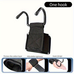 Thể dục an toàn Barbell Deadlift điện Trọng lượng nâng cơ thể xây dựng cổ tay hỗ trợ pull-up Móc thể thao bảo vệ - Product Image 2