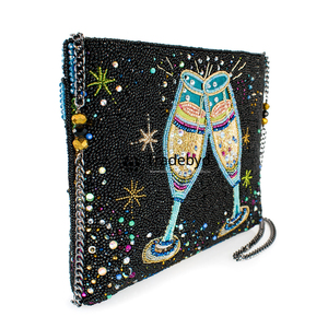 Bolso de Mano Tipo Clutch Bordado Geométrico Estilo Bohemio con Parches, Ligero para Viajes y Uso Diario por Tradebyd - Product Image 2
