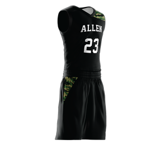 Ensemble de shorts de maillot de basket-ball unisexe imprimé personnalisé de la plus haute qualité uniformes de basket-ball réversibles | Respirant 100% Polyester - Product Image 2