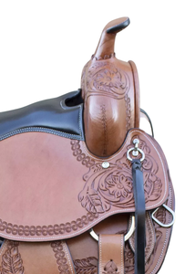 Selle occidentale de style anglais faite à la main de qualité supérieure 100% avec arbre en bois en cuir durable équitation sports équestres - Product Image 3