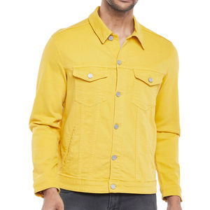 แจ็กเก็ตบอมเบอร์ผ้ายีนส์ลายพรางด้านหน้ากันน้ำกันลมใส่ได้ทั้งชายและหญิงผ้าคอตตอนสีทึบปรับได้ใหม่ - Product Image 1