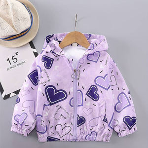 แจ็กเก็ตมีฮู้ดลำลองน้ำหนักเบาลายน่ารักสำหรับเด็กผู้หญิงมีกระเป๋าเหมาะสำหรับกลางแจ้งในฤดูใบไม้ผลิฤดูใบไม้ร่วง - Product Image 1