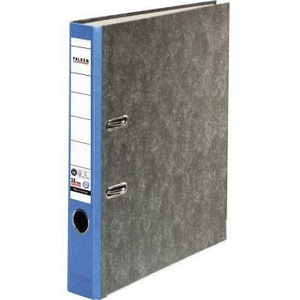 Falken 50mm DIN <b>A4</b> Binder Cardboard File <b>Folder</b> with Outer Lamination Material of Paper Inner Lamination Material Blue FA Paper - Product Image 1