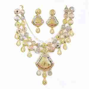 Colliers en or rempli à trois tons en gros, colliers en or multi tons, colliers de mode, bijoux à trois tons, colliers tricolores - Product Image 2