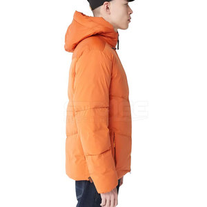 Plus Size Hooded Canvas <b>Men</b> Puffer Winter <b>Jacket</b> Streetwear Eco-Friendly <b>Lightweight</b> Front Logo <b>Jacket</b> <b>for</b> <b>Men</b> - Product Image 4