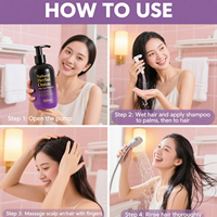 500ml d'extrait d'oignons shampooing anti-chute de cheveux bloqueurs de DHT à base de plantes crème nourrissante et éclaircissante pour la santé du cuir chevelu des cheveux amincissants