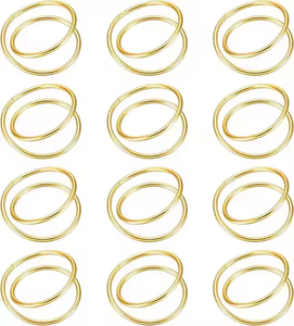 Nouvelle arrivée ronds de serviette en métal pour les mariages Table 2025 gros porte-mouchoirs décoration de fête or serviettes anneau usine directe - Product Image 6