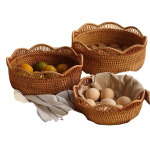 Multi-Purpose <b>Bamboo</b> Storage Basket with Handles for Handicrafts - Product Image 3