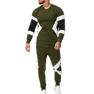 Chándal personalizado de diseño premium para hombre, chaquetas y pantalones de chándal, traje de 2 piezas ajustado, chándal en blanco liso para hombre - Product Image 2