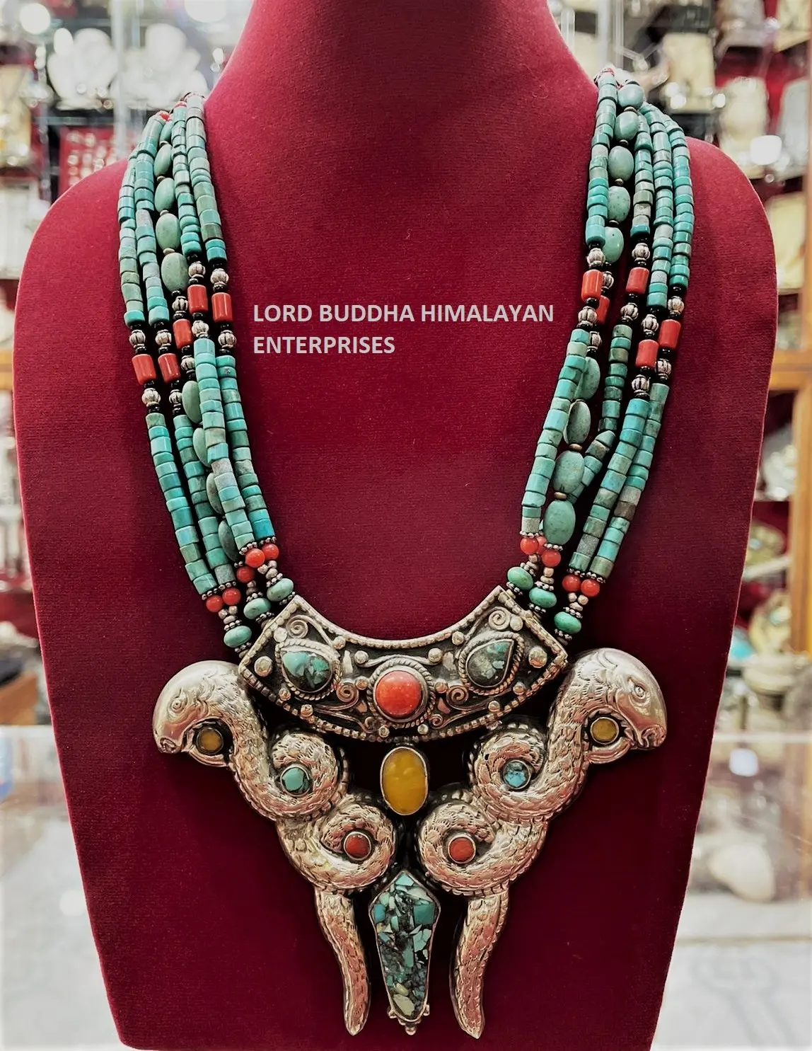 Collar de plata de ley, joyería hecha en Nepal, venta al por mayor