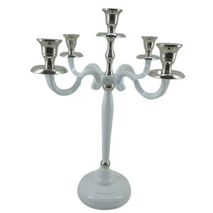 Portavelas de Metal de 5 brazos, vela de pátina gris para sala de estar y decoración de mesa hecha a mano, novedad - Product Image 6