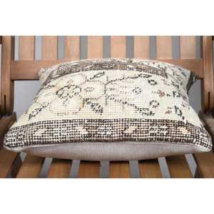 Lujo 14x14 pulgadas Beige lana Kantha Patchwork almohada diseño rústico Vintage esponjoso bordado impreso patrones tejidos para ropa de cama - Product Image 5