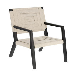 Sillón Moderno de Madera de Teca para Interiores con Ratán de Papel Tejido, Muebles de Sala de Estar, Fabricante Mayorista OEM - Product Image 5