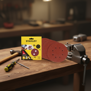 Stanley 125 mm pour disques de ponçage Velcro, accouplement rapide, multi-pack pour ponceuses excentriques - Product Image 3