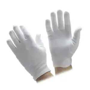 Manoplas blancas de gran logia masónica de alta calidad, accesorio de Regalia de Masonería, manoplas masónicas artesanales de algodón 100% - Product Image 4