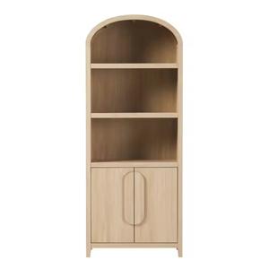 OEM Wooden Book Shelves for Kitchen Wall-<b>mounted</b> Bookcase Display Rack with Storage Shelves Cabinet Living Room Bedroom Home Use - Product Image 5