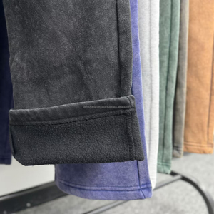 Ensemble de survêtement personnalisé en molleton lourd brodé en deux pièces, sweat-shirt à capuche et pantalon large à pattes évasées, fabricant de survêtements - Product Image 4