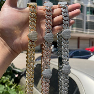 Los últimos accesorios más vendidos hicieron diamantes cultivados en laboratorio de Plata de Ley 925 con cadena cubana única y de estilo Hip Hop - Product Image 2