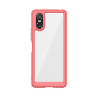 Nouvelle Coque de Protection Colorée en TPU+Acrylique Transparente, Design Uni Doux, Compatible Multi-Marques 1 5 10