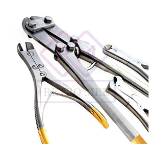 Juego de cortadores de alfileres y cables de 4 Uds., INSTRUMENTOS quirúrgicos ortopédicos de mandíbula TC chapados en oro reutilizables por MEDICAB INSTRUMENTS - Product Image 5