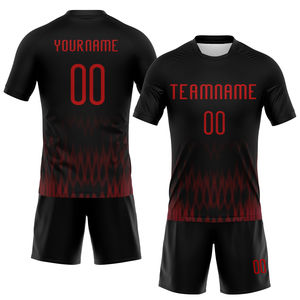 Uniforme de Voleibol Sublimado Personalizado en Negro y Rojo, Diseña Tu Propio Uniforme de Voleibol, Uniforme de Voleibol Transpirable para Adultos - Product Image 4