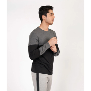 Conjunto de sudadera y pantalones de chándal para hombre a precio barato, chándal de diseño transpirable de talla grande de algodón liso de 2 piezas - Product Image 4