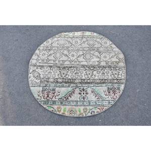 Tapis en laine classique traditionnel Beige vert 9x12 pieds Vintage turc Aubusson Patchwork Design Latex pour décorations de salon - Product Image 1