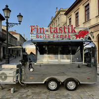 Remorque de restauration économique entièrement équipée, cuisine mobile en acier inoxydable, utilisée, à vendre par le propriétaire