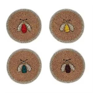 ถาดรองแก้วลูกปัดทำมือลูกปัดทำด้วยมือถาดรองแก้วลูกปัดชากาแฟไวน์ลูกปัดดีไซน์ไม่ซ้ำใคร - Product Image 5