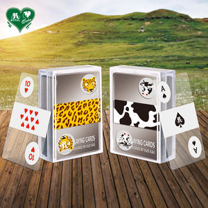 Animal leopardo plástico transparente naipes transparentes cartas de póquer - Product Image 4