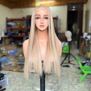 Pelucas de cabello humano con frente de encaje Rubio 613 para mujeres negras, peluca de cabello virgen alineada con cutícula, peluca de encaje transparente sin procesar - Product Image 1