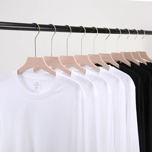 Vente chaude 200g Haute Qualité Vierge 100% Coton Hommes À Manches Longues T-shirts À Manches Longues T-shirt Uni Logo Personnalisé - Product Image 6