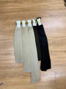 Extensiones de cabello eslavo virgen 100% al por mayor, cabello humano fuerte de Color negro Natural para exportación a granel - Product Image 5