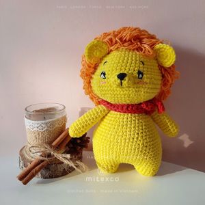 Venta al por mayor de algodón Amigurumi Lion Dolls Lindos juguetes de ganchillo hechos a mano | Animales de peluche suaves | para niños y regalos - Product Image 2