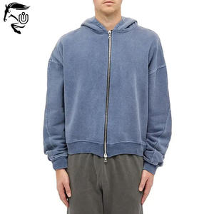 Wholesale 100% Cotton Men's Hoodie <b>Sweatshirt</b> <b>Vintage</b> Style Heavyweight French Fleece Oversized Acid Wash 6XL Solid Hooded for - Product Image 4