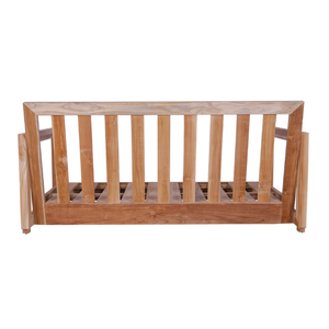 Sofá de exterior de doble Plaza para decoración del hogar en madera de teca sólida de estilo moderno con decoración de muebles duradera y fuerte - Product Image 2