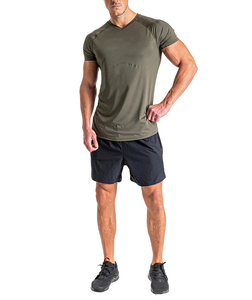 T-shirt de compression pour hommes pour entraînement de gymnastique Vêtements de sport athlétiques à séchage rapide Slim Fit Performance Fitness Top Vêtements de course - Product Image 6