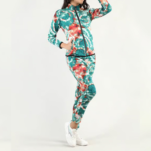 Premium Quality Custom Made All Sublimation Design Women's 2-Piece Hooded Tracksuit Set Winter Printed Polyester 2-Piece Outfit - Product Image 4