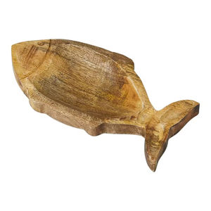 Plateau en bois rectangulaire avec compartiment Snacks Planche à charcuterie de fruits Plateau de service en bois de teck de qualité supérieure avec poignée - Product Image 6