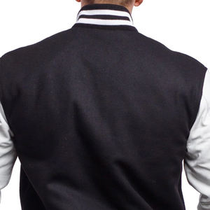 Veste de moto à la mode en gros pour hommes fabricant logo personnalisé en relief veste Varisty en cuir véritable pour hommes - Product Image 5