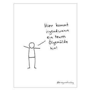 Impression d'art minimaliste abstraite War and Friday, design de peinture à l'huile - Product Image 3