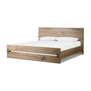 Minimalist Teak Wood <b>Bed</b> <b>Frame</b> Solid Wood Divan <b>Bed</b> Indoor Bedroom Furniture <b>Queen</b> <b>Size</b> - Macarena - Product Image 1