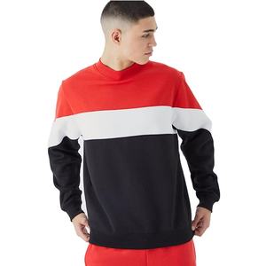 Sweat-shirts pour hommes à col rond avec design à empiècements, personnalisables, très vendus, de haute qualité, en coton/polaire, chauds et confortables pour l'hiver - Product Image 4