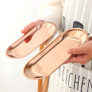 Plateau de service en métal, plateau décoratif, organisateur pour la maison, l'hôtel, le restaurant, le café, le bar, cadeau de mariage, durable, usage intensif, ProMax - Product Image 6