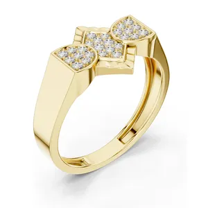 Bague pour femme en diamant de laboratoire et moissanite 0,262 CT, clarté VVS-VS EF, or 18 carats, 14 carats, 10 carats et argent 925, rose, jaune, blanc - Product Image 5