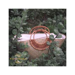 Grand sac fourre-tout d'été de haute qualité Hobo Beach Artisanat de paille tissé économique du Viet Nam Durable et réglable - Product Image 3