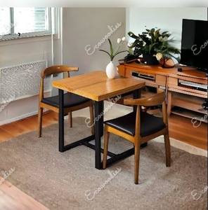 Elegante belleza marrón Silla de bambú comodidad juego de comedor de bambú hecho a mano acento sillas de comedor y mesa decoración del hogar Juego de mesa de comedor - Product Image 5